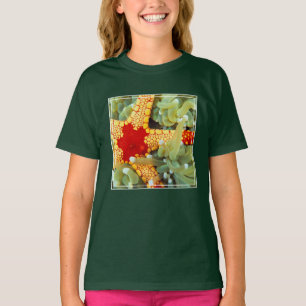 Camiseta Estrela-do-mar Amarela e Vermelha