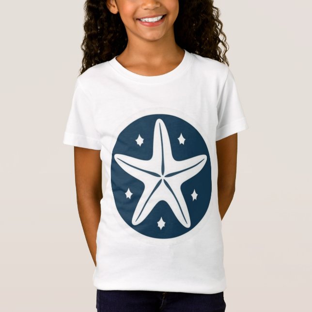 Camiseta Estrela do mar com Estrelas Brancas (Frente)