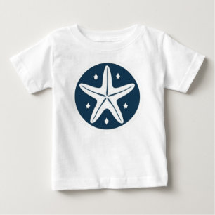 Camiseta Estrela-do-mar com Estrelas Brancas