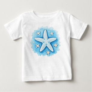Camiseta Estrela-do-mar em Azul