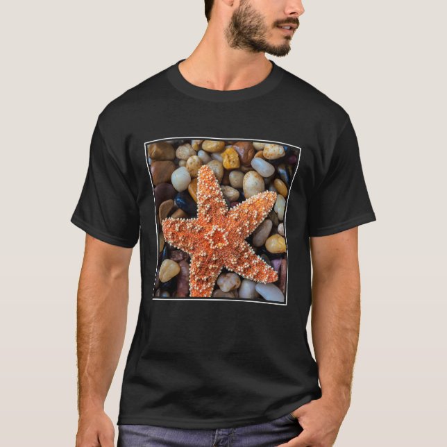 Camiseta Estrela do mar em rochas (Frente)
