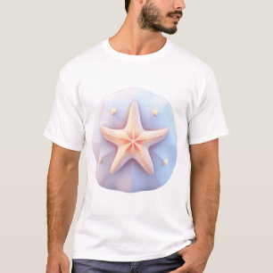 Camiseta Estrela-do-mar em uma Pedra de Forma Única
