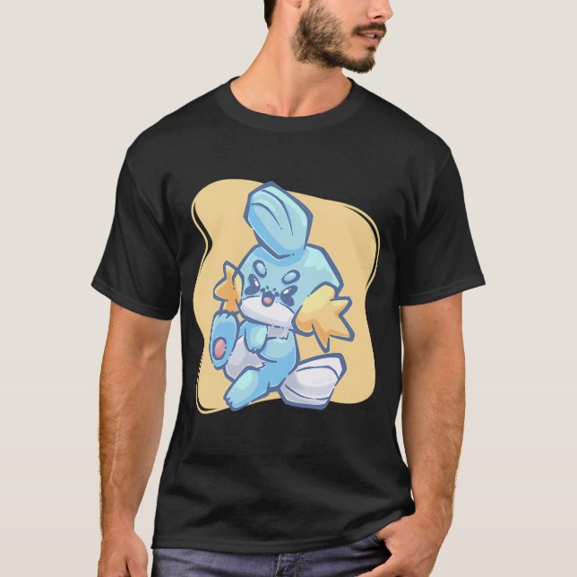 Camiseta Estrela-do-mar Monstro de Lama Fofa Cutucável (Frente)