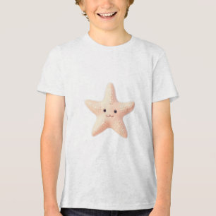 Camiseta Estrela-do-Mar Rosa Fofa