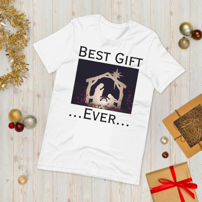 Camiseta Estrela do Nascimento Jesus é o Melhor Pr (Nativity Christmas T-shirt)