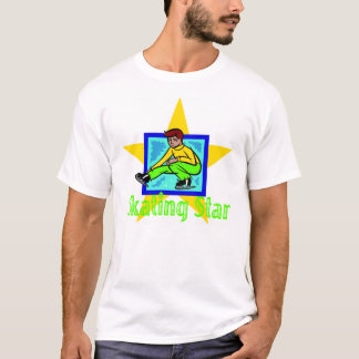 Camiseta Estrela do patinagem artística do gelo do menino