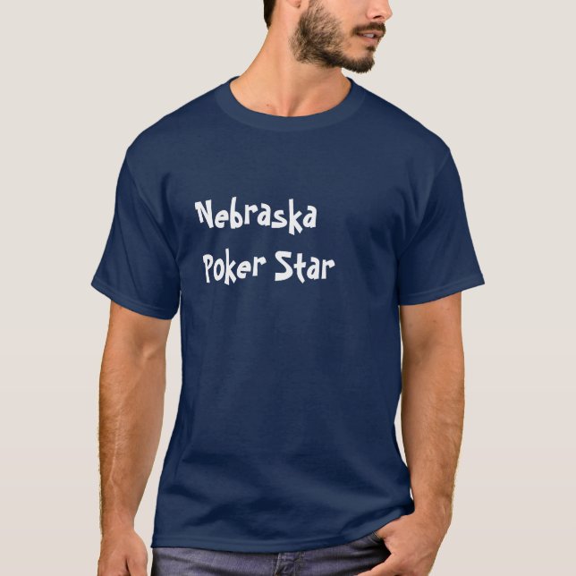 Camiseta Estrela do póquer de Nebraska (Frente)