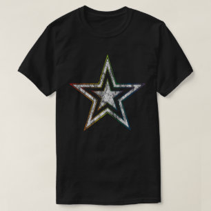 Camiseta estrela do punk do arco-íris