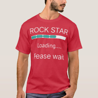 Camiseta Estrela do rock carregando Por favor, aguarde garo