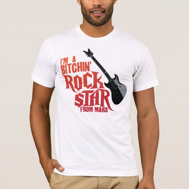 Camiseta Estrela do rock de Marte (Frente)