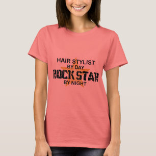 Camiseta Estrela do rock do cabeleireiro em a noite