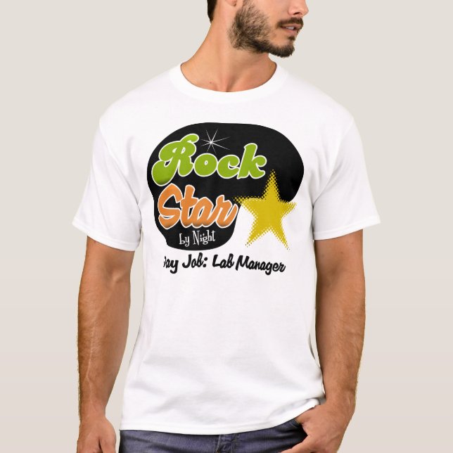 Camiseta Estrela do rock em a noite - gerente do (Frente)