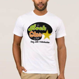 Camiseta Estrela do rock em a noite - veterinário do