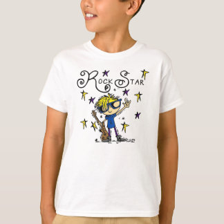 Camiseta Estrela do rock loura do menino