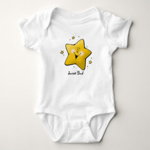 Camiseta Estrela Doce Buda Bebê Trepador Feliz e Divertido