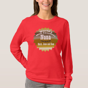 Camiseta ESTRELA DOURADO. A Nana a mais excelente do mundo