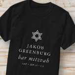 Camiseta Estrela Elegante Moderna Simples do Bar David Mitz<br><div class="desc">Design é composto por tipografia sans serif e por tipografia cursiva de escrita lúdica sobre um fundo simples. Disponível aqui: http://www.zazzle.com/store/selectpartysupplies</div>