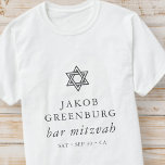 Camiseta Estrela Elegante Moderna Simples do Bar David Mitz<br><div class="desc">Design é composto por tipografia sans serif e por tipografia cursiva de escrita lúdica sobre um fundo simples. Disponível aqui: http://www.zazzle.com/store/selectpartysupplies</div>