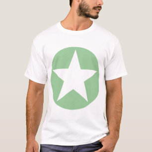 Camiseta Estrela em círculo - Verde esmaecido