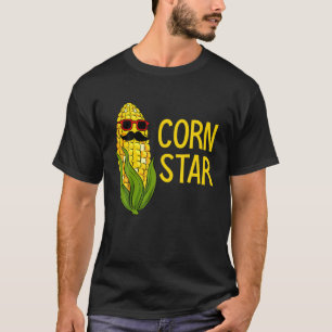 Camiseta Estrela Engraçada De Milho Com Óculos Solares, Big