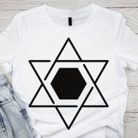 Estrela Negra e Branca Minimalista de David
