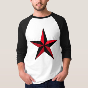 Camiseta Estrela Negra e Vermelha