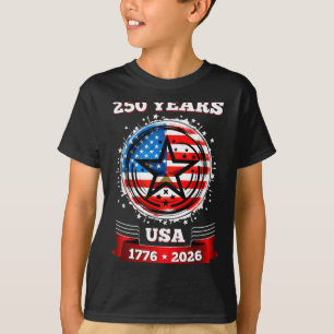 Camiseta Estrela Patriótica dos EUA Aniversário de 250 anos