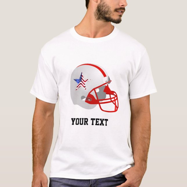 Camiseta Estrela personalizada no capacete de futebol ameri (Frente)