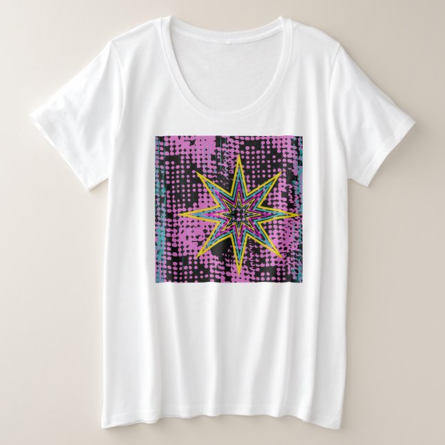 Camiseta Estrela Rosa (Frente do Design)