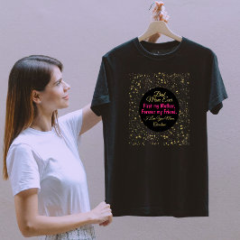 Camiseta Estrela Rosa Negra Melhor Mãe Dia de as mães Moder