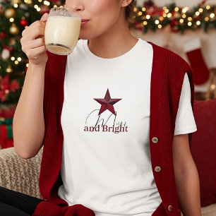 Camiseta Estrela rústica Alegre & Brilhante