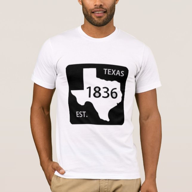 Camiseta estrela solitária do sinal de estrada 1836 de (Frente)
