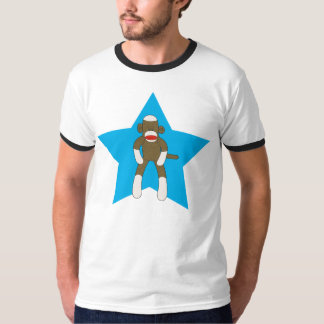 Camiseta Estrela super do macaco da peúga