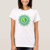 Estrela Verde com Folha Verde Yin Yang