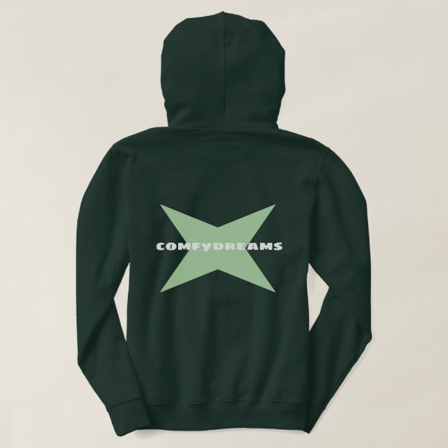 Camiseta estrela verde comfydreams projetada (Verso do Design)