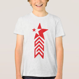 Camiseta Estrela Vermelha com Setas Chevron