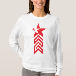 Camiseta Estrela Vermelha com Setas Chevron