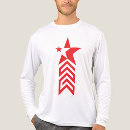 Camiseta Estrela Vermelha com Setas Chevron