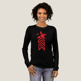 Camiseta Estrela Vermelha com Setas Chevron