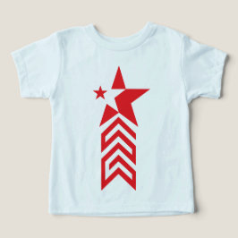 Camiseta Estrela Vermelha com Setas Chevron
