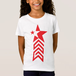 Camiseta Estrela Vermelha com Setas Chevron
