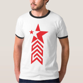 Camiseta Estrela Vermelha com Setas Chevron