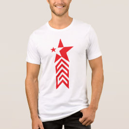 Camiseta Estrela Vermelha com Setas Chevron