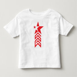 Camiseta Estrela Vermelha com Setas Chevron