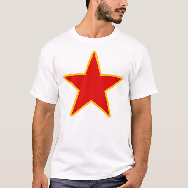 Camiseta Estrela vermelha comunista (Frente)