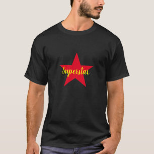 Camiseta Estrela vermelha de cinco pontas [cor e texto pers