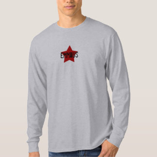 Camiseta Estrela vermelha no T cinzento do LS