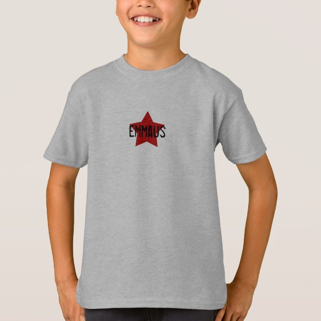 Camiseta Estrela vermelha no T cinzento dos SS (Frente)