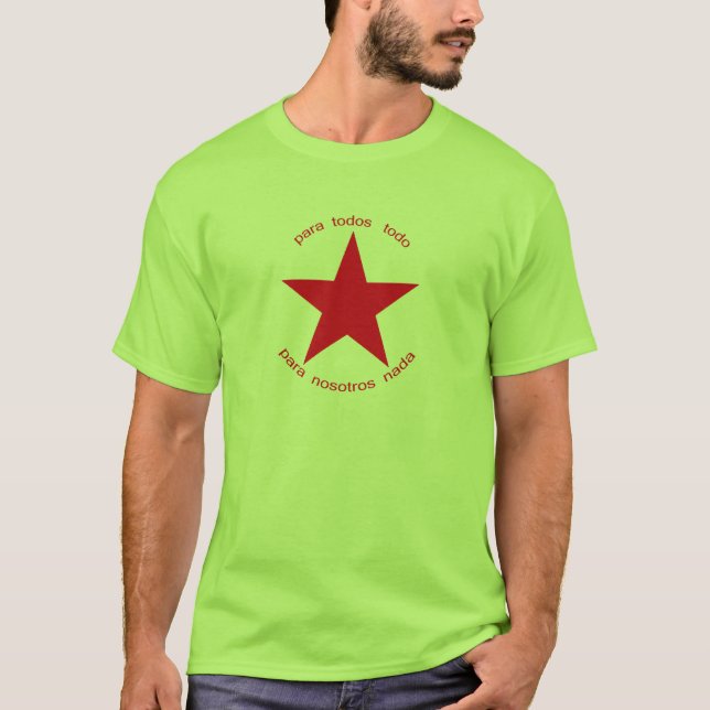 Camiseta Estrela vermelha Zapatista (Frente)
