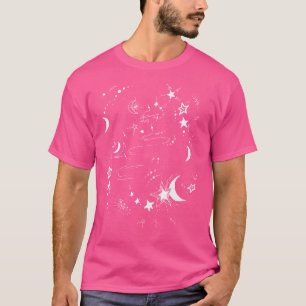 Camiseta Estrelado Ilustração Universo Lua Estende Celestia